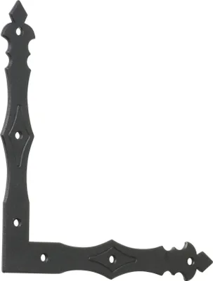 Zdjęcie produktu dla Wspornik meblowy, dekoracyjny wspornik narożny 200x200x30x3.0mm czarny