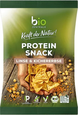 Immagine prodotto di Snack proteico biologico lenticchie ceci speziati croccanti ricchi di proteine 50g