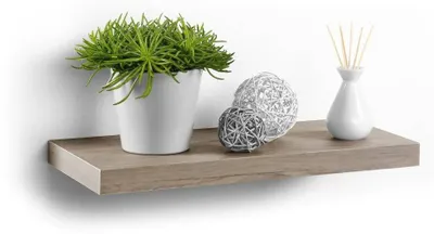 Produktbild von MDF Wandregal 50 cm lang, 22,8 cm tief, 3,4 cm hoch, bis 5 kg belastbar, inkl. Befestigung