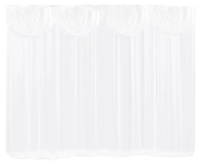 Zdjęcie produktu dla Zasłona z tkaniny przypominającej jedwab – przezroczysta – 300x300 cm – do sypialni, salonu, na wesele, imprezy, do fotografii, dekoracji – biała