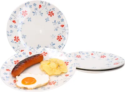 Produktbild von Ritzenhoff Julia Blume blau 4er Set Speiseteller Essteller Platte floral Blüten