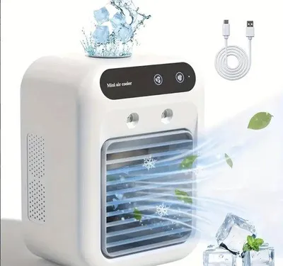 Zdjęcie produktu dla Przenośny mini nawilżacz powietrza z funkcją chłodzenia, idealny do biura i do użytku domowego
