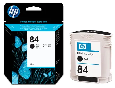 Produktbild von HP 84 69-ml Black DesignJet Ink Cartridge, Thermal Inkjet, Schwarz, 125 mm, 39 mm, 143 mm, 125 mm