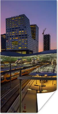 Produktbild von MuchoWow® Poster Bahnhof - Utrecht - Zug 20x40 cm - Plakat - Foto