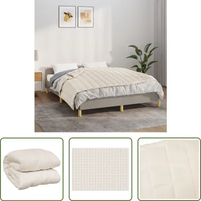 Produktbild von The Living Store Gewichtsdecke Hellcreme 150x200 cm 7 kg Stoff