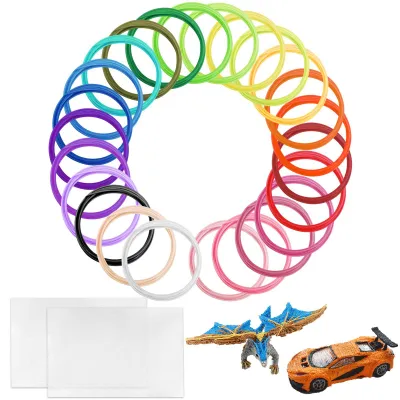 3D-Stift Filament Nachfüllpack PLA 24 Farben 1,75 mm 72 m