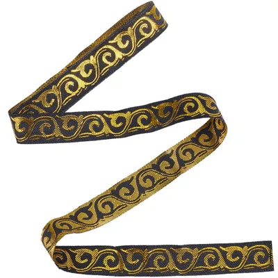 Jacquard-Bordüre Gold, 7 m x 2 cm, Polyester, DIY