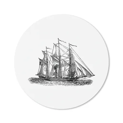 Produktbild von MuchoWow® Mauspad Mousepad Vintage - Boot - Schiff 20x20 cm - Mousepads - Maus Mat - Pad - Mausunterlage - Schreibtischmatte