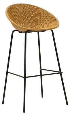 Immagine prodotto di Set 2 Sgabelli Bar Ibiza Senape 50x50x98 cm - Struttura in Metallo e Polipropilene - Serie 940
