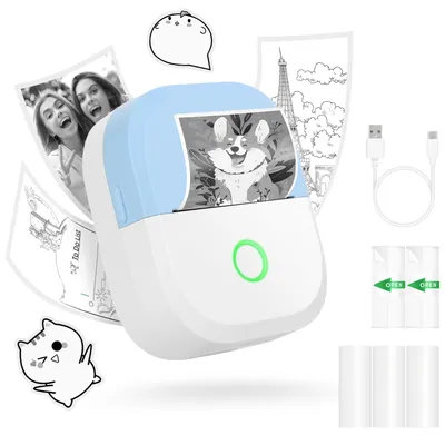 Produktbild von Mini-Drucker, Bluetooth-Thermodrucker für Fotodrucke, 203 DPI