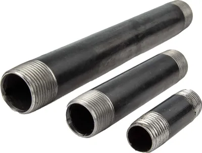 Produktbild von Rohrdoppelnippel - Langnippel Stahl schwarz, Typ 23, 1 Zoll x 100 mm