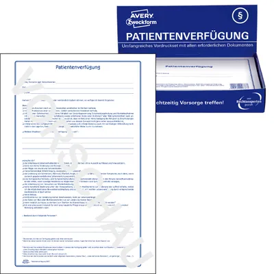 Produktbild von Avery Zweckform 2837, Patientenverfügung, umfangreiches Vordruckset, 220x163mm