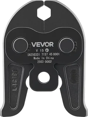 Immagine prodotto di Ganascia VEVOR V15, pinza a crimpare da 15 mm per tubi in acciaio inox di tipo V, ganasce in acciaio, compatibile con gli utensili di crimpatura standard, sistemi di riscaldamento, ventilazione e condizionamento, tubi del gas