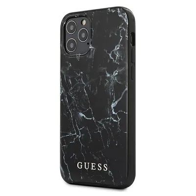 Produktbild von GUESS GUHCP12MPCUMABK, Cover, Apple, iPhone 12/iPhone 12 Pro, 15,5 cm (6.1"), Schwarz, Grau