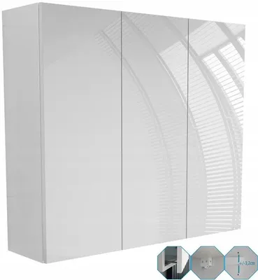 Zdjęcie produktu dla szafka łazienkowa 90 90cm 90x80 wisząca szafka do łazienki biały połysk