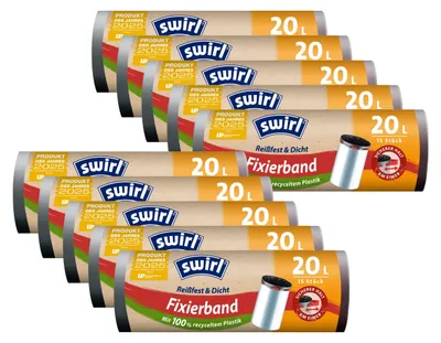 Produktbild von 10x Swirl Fixierband Müllbeutel 20L ( 15 stk/Rolle )