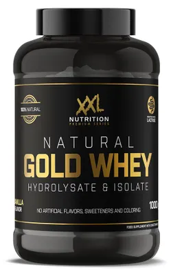 Productafbeelding van XXL Nutrition Natural Gold Whey Vanille (1000 gr)