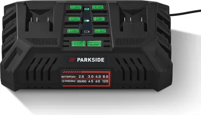 Produktbild von PARKSIDE® 20 V Akku-Doppelladegerät »PDSLG 20 B2«, 2 x 4,5 A