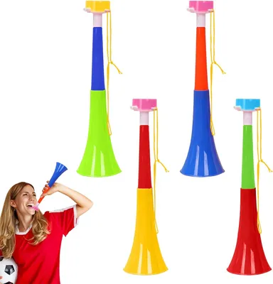 Productafbeelding van Vuvuzela - Set van 4 - Voetbalfanfare - Stadion-trooden - Sportfeesten - Voetbaltoernooien - Basketbal - Groot