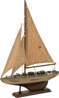 Produktbild von J-Line Segelboot Holz Braun Small
