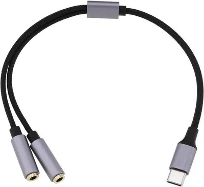 Produktbild von USB-C Adapter für Kopfhörer und Mikrofon, Dual 3,5mm, für Telefone und Computer