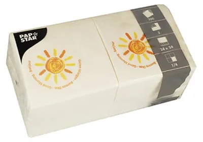 Produktbild von Servietten, 3-lagig 1/4-Falz 24 cm x 24 cm "Good Morning"