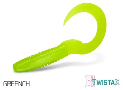 Immagine prodotto di DELPHIN TwistaX Eeltail UVs, esca in gomma a forma di anguilla, 15 cm, GREENCH, 101003919