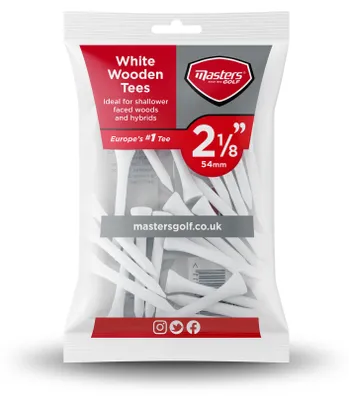 Produktbild von Masters Holztees 54mm 2 1/8 25er Pack / Weiß