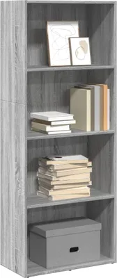 Obrázok produktu pre Maison Exclusive - Knižnica Grey Sonoma 60x30x152 cm drevený materiál