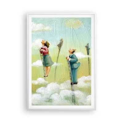 Produktbild von Gerahmtes Poster - Weißer Rahmen - Abstraktion modern - 70x100 cm - Wand Bild - Wanddeko - Wandbilder - Kunstposter - Wandposter - Bilderrahmen - Bilder - Kunstdruck - Wandbild - P2WPA70x100-3642