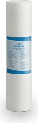 Obrázok produktu pre Bellerofonte sedimentačný filter vodný filter meltblown filter 10 palcov 10 mikrónov z polypropylénu. Odstraňuje piesok, čiastočky hrdze a suspendované nečistoty do 10 mikrónov, 1 kus
