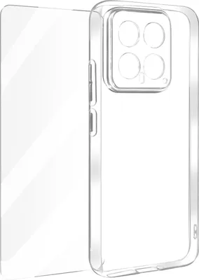 Immagine prodotto di Avizar, custodia in silicone per Xiaomi 14 con pellicola in vetro 9H, set di protezione, trasparente