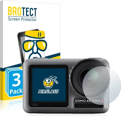 Produktbild von 3x BROTECT Schutzglas für DJI Osmo Action (Linse) Schutzfolie Panzer Folie Glas Display Schutz klar