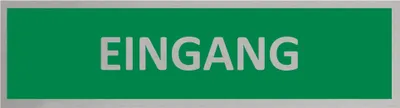 Produktbild von CombiCraft Aluminium Türschild Eingang 165x45mm mit 3M-Tape zur Befestigung, einfache Kennzeichnung von Räumen und Bereichen