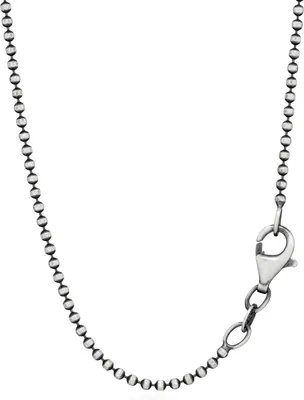 Produktbild von NKlaus 45cm Kugelkette 925 Sterling Silber oxidiert Halskette diamantiert 1,4mm breit 13853