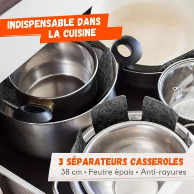 Image de Séparateurs Casseroles 38 cm – Lot de 3