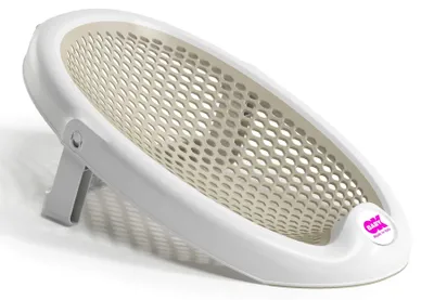 Produktbild von OKBABY Jelly Baby-Badehilfe - Rutschfeste Unterseite, anatomischer Sitz aus weichem, perforiertem Gummi - faltbar zur einfachen Aufbewahrung, für Badewannen - für geborene 0-8 Monaten (8kg) - Grau