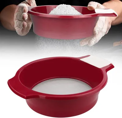 Obrázok produktu pre Sitko na múku, jemné sito, 21 cm, z nehrdzavejúcej ocele, vhodné do kuchyne