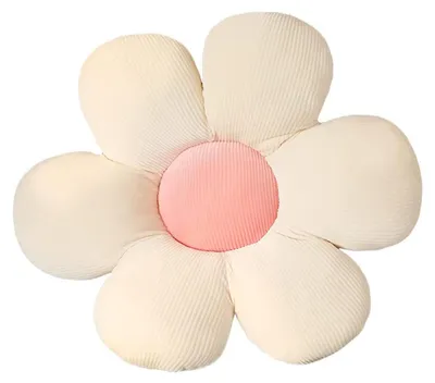 Produktbild von Plüschsitzkissen in Blumenform, 40 x 40 cm, weiß & rosa