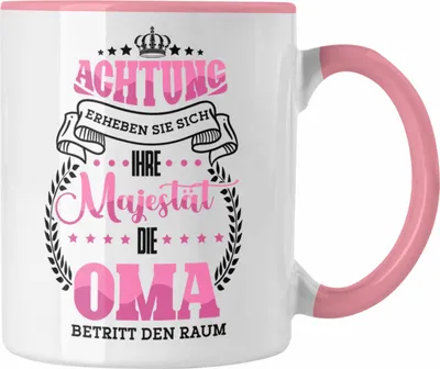 Produktbild von Trendation - Lustige Tasse für Oma Geschenk für Geburtstag Weihnachten Spruch  (Rosa)