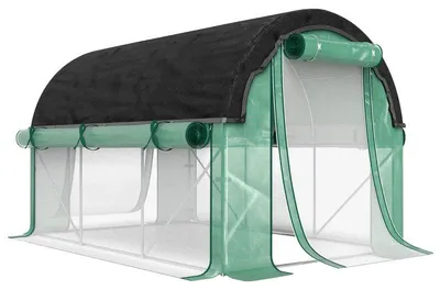 Obrázok produktu pre Fóliový skleník, rozmery 3 x 2 x 2 m, 140 g/m² UV odolný poťah, 6 okien, pozinkovaný oceľový rám, rolovateľné bočné steny