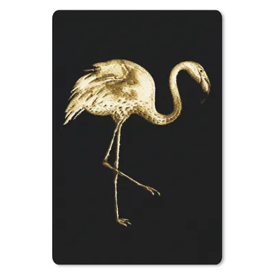 Produktbild von MuchoWow® Mauspad Mousepad Gold - Flamingo - Schwarz 18x27 cm - Mousepads - Maus Mat - Pad - Mausunterlage