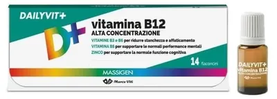 Immagine prodotto di Massigen Vitamina B12 Alta Concentrazione 14 Flaconcini