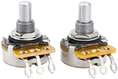 Productafbeelding van Solidchoice - 250K Logaritmische Potentiometer voor Elektrische Gitaar en Basgitaar (Set van 2)