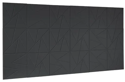 Produktbild von 18er-Pack Akustikpaneele mit Selbstklebeband, 300x300x10 mm schalldichte Schaumstoffplatten, Akustik Wandpaneele aus Polyesterfaser, für Zuhause