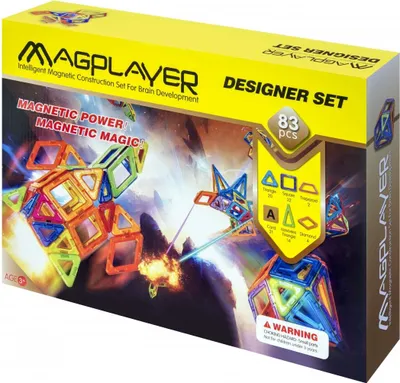 Obrázek produktu pro Magnetická stavebnice - 83 prvků