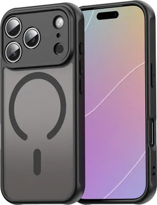 Produktbild von iPhone 17 Pro Hülle - Coverup Mattes transparentes Back Cover mit Kameraschutz - MagSafe Compatible - Schwarz