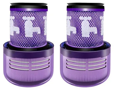 Produktbild von 2x Hochwertiger Waschbarer Auspuff - Motor HEPA Filter für Dyson V12 Detect Slim/Absolute 971517-01