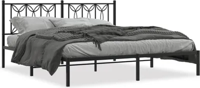 Imagen del producto de Maison Exclusive: Estructura de cama con cabecero de metal , 183x213 cm