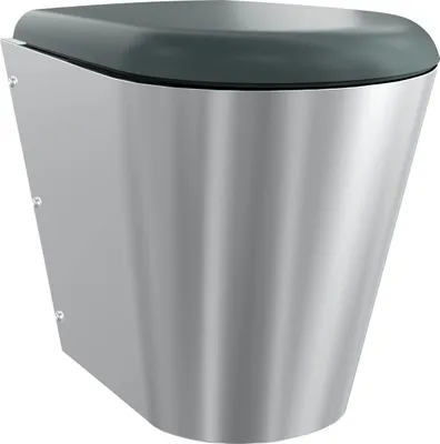 Immagine prodotto di KWC AR T-WC, CAMPUS, acciaio inox, sospeso, 360x456x500 mm, sedile a pavimento, sedile grigio